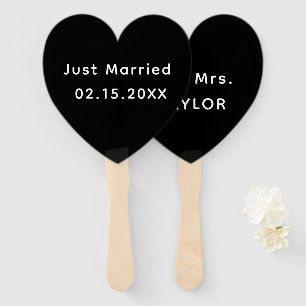 Éventail Je Viens De Marier M. & Mme   Monogramme Mariage