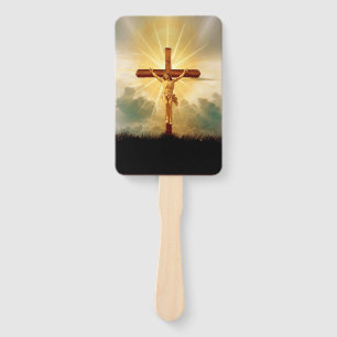 ÉVENTAIL JÉSUS SUR LA CROIX