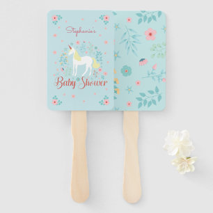 Éventail Joli Rose de Parties scintillant de Baby shower d'