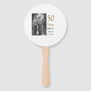 Éventail Joyeux 50e anniversaire ajouter nom du couple date
