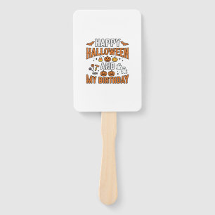Éventail Joyeux Halloween Et Mon Anniversaire Design Vintag
