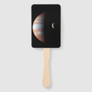 Éventail Jupiter Géant Gaz Planète & Io Galilée Lune