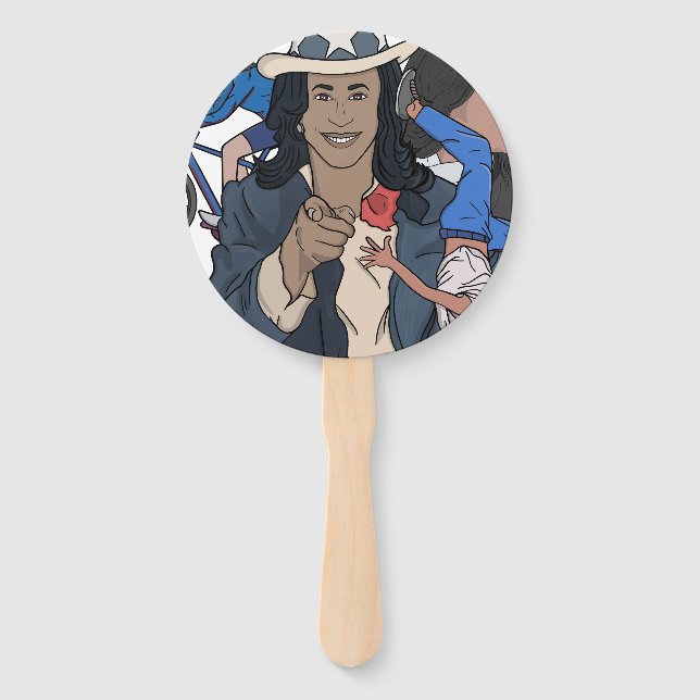 Éventail Kamala Harris Bootleg Rap (Devant)