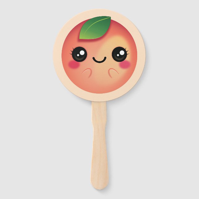 Éventail Kawaii Peach (Devant)