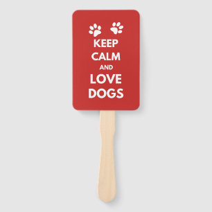 Éventail Keep calm and love dogs