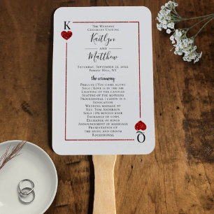 Éventail La collection de Mariages de cartes de jeu Monogra