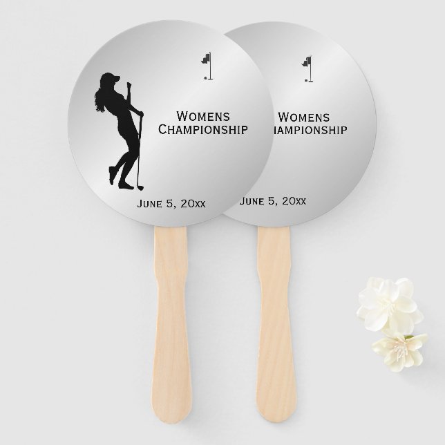 Éventail Ladies Golfer Personal (Devant et derrière)