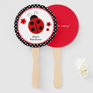 Éventail Ladybug Polka Merci
