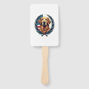 Éventail Liberty Golden Retriever Vintage Tee Patriotique