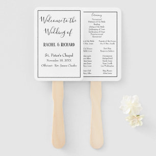 Éventail Lovely Wedding Program