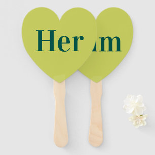 Éventail Lui ou elle ?   Jeu de Mariage rétro de la mariée