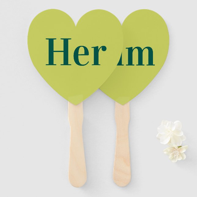 Éventail Lui ou elle ? | Jeu de Mariage rétro de la mariée (Devant et derrière)