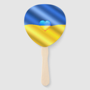 Éventail L'Ukraine brun drapeau ukrainien - Liberté