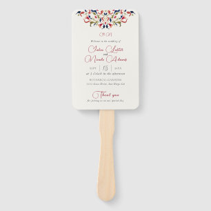 Éventail Luxe Artistique Botanique Floral Mariage Paisley