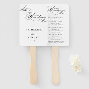 Éventail Luxueux programme de mariage de typographie
