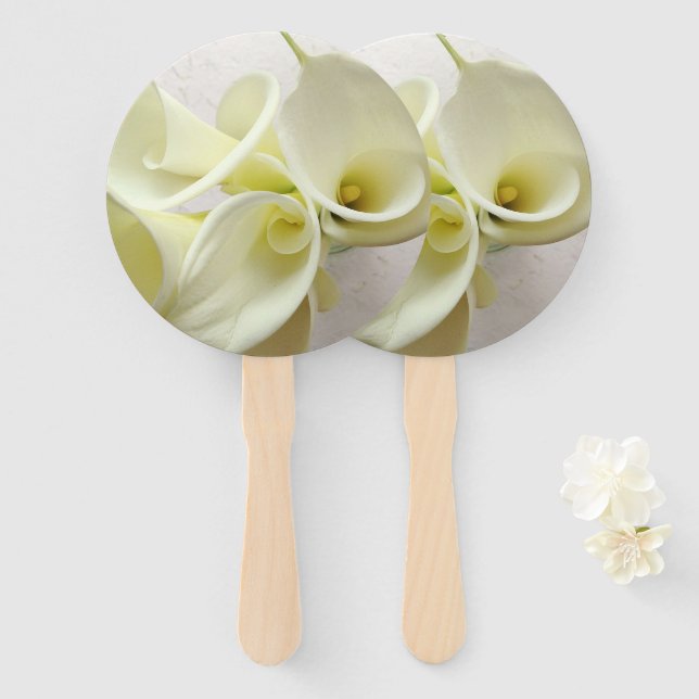 Éventail Lys calcaires blancs d'en haut (Devant et derrière)