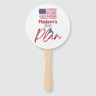 Éventail Madame a un plan Drapeau américain