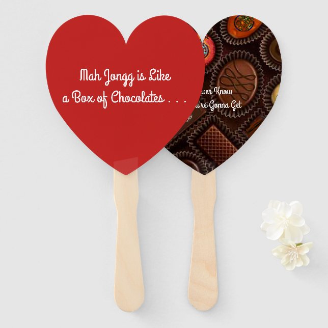 Éventail Mah Jongg est comme une boîte de chocolats pour le (Devant et derrière)