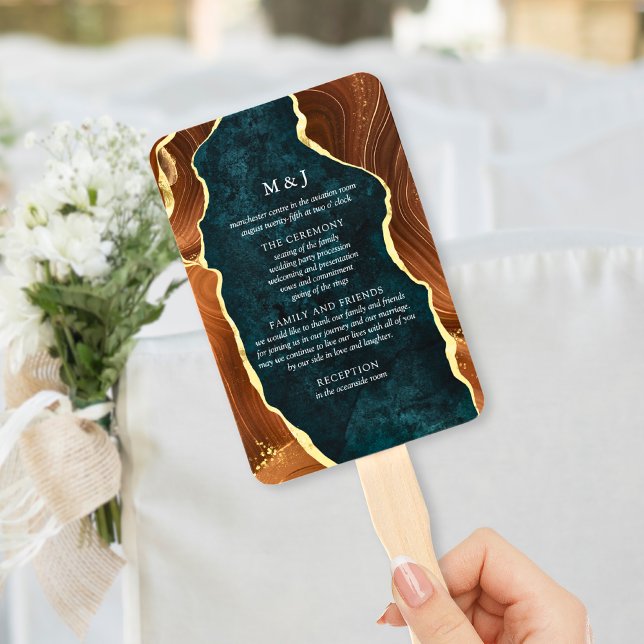 Éventail Marbre turquoise, Programme d'Agate Or Orange Brûl (Créateur téléchargé)