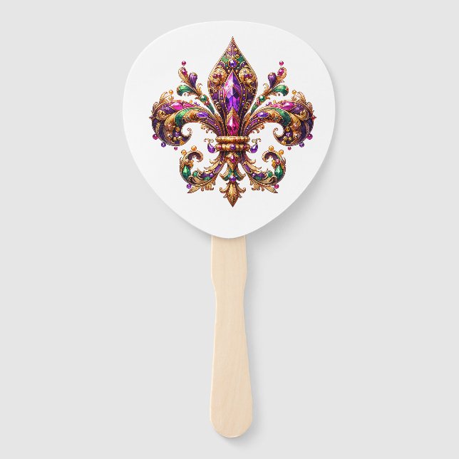 Éventail Mardi Gras     (Dos)