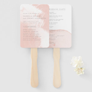Éventail mariage aquarelle blush / programme