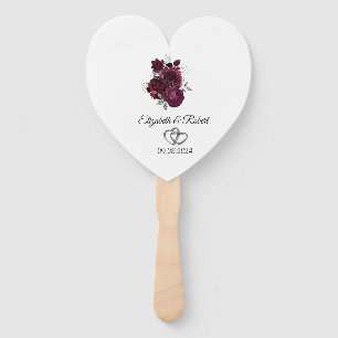 Éventail Mariage aux Roses de Bourgogne