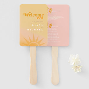 Éventail Mariage Beurre/Broussaillage Sunshine Typography I