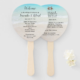 Éventail Mariage By the Sea Starfish Programmes de fans