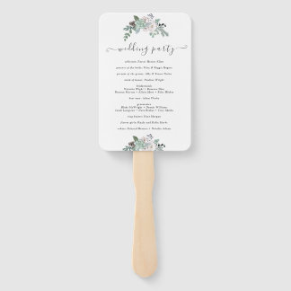 Éventail Mariage d'aquarelle d'hiver