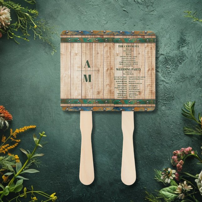 Éventail Mariage de vignoble chic moderne (Créateur téléchargé)