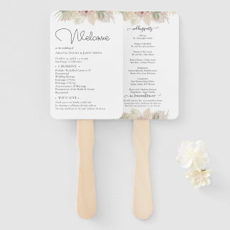 Éventail Mariage floral à feutre minimal
