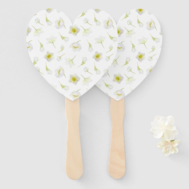 Éventail Mariage Joy Hand Fans (Devant et derrière)