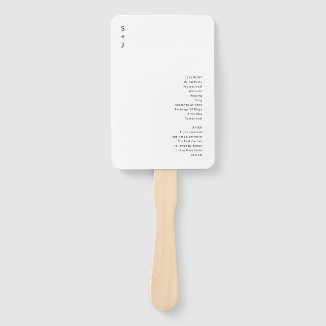 Éventail Mariage moderne (Devant)