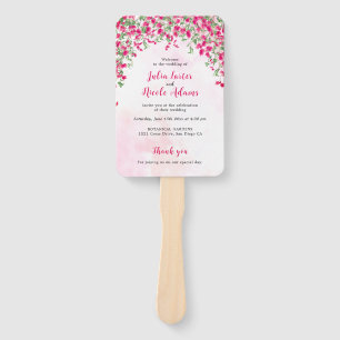 Éventail Mariage sous la forêt tropicale de bougainvillée r