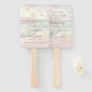 Éventail Mariage sur la plage au coucher du soleil