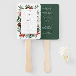 Éventail Mariage végétal d'hiver