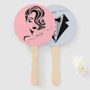 Éventail Mariée ou chambre M. Mme Mariage Fan main