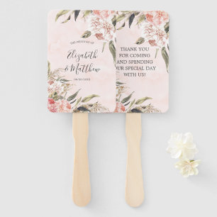 Éventail Merci Mariage de la Pampa rose de Boho neutre