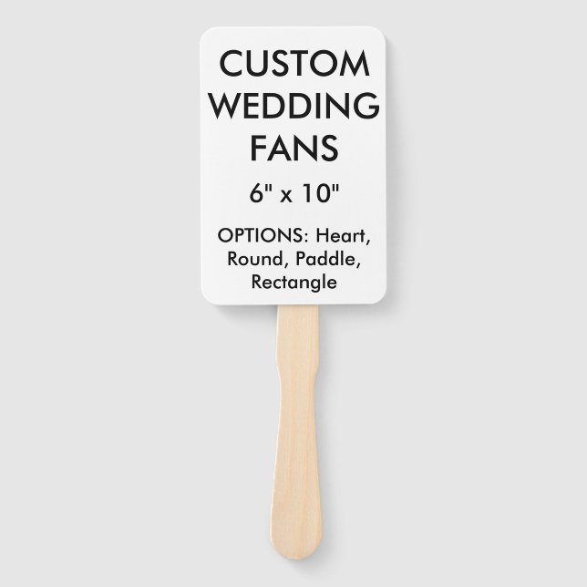 Éventail Modèle FANS MARIAGE personnalisé de 6 po x 10 po (Devant)