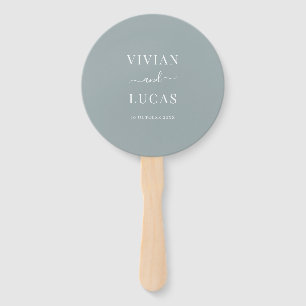 Éventail Moderne Dusty Blue Formal Minimal Mariage