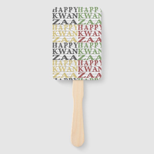 Éventail Moderne Happy Kwanzaa (Devant)