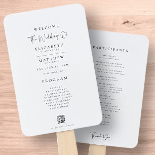 Éventail Moderne minimaliste Élégant Chic Simple Mariage Pr