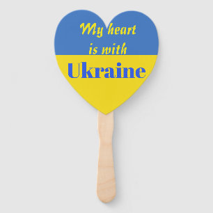 Éventail Mon coeur est avec l'Ukraine