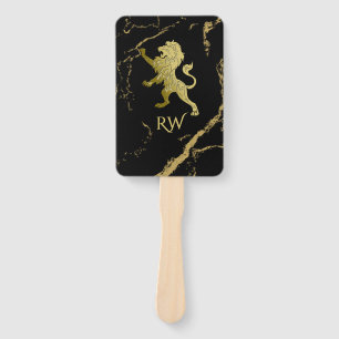 Éventail Monogramme Lion Royal Doré