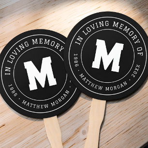 Éventail Monogramme Mémorial En Mémoire Affectueuse