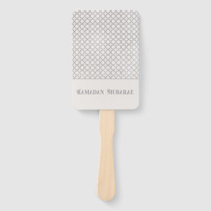 Éventail Motif géométrique beige islamique