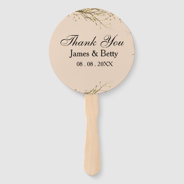 Éventail Mots-clés Chic Rustic Merci Favoriser (Devant)