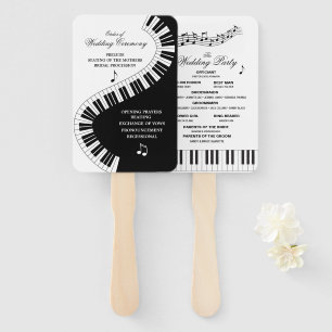 Éventail Musiciens créatifs Piano Keys Mariage