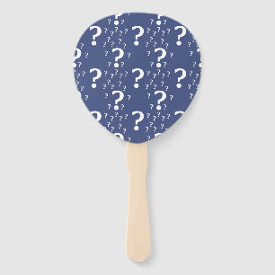 Éventail Mystère question marque énigme puzzle bleu