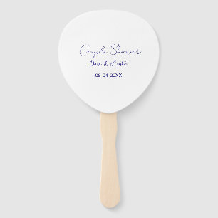 Éventail nom de douche de couple date violet tendance simpl